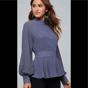 ❤️LOOKING ❤️Bebe Gathered Peplum blouse size 12